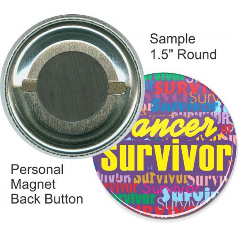 Custom Buttons - 1 1/2 Inch Round, Personal Magnet with Logo