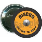 Track - Discus, Return to NASA - 2 1/4 Inch Round Button with Logo