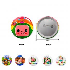 Custom Buttons - 2 1/4 Inch Round, Pin-back with Logo