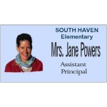 2 1/8"x3 1/8' Full Color Custom Name Badge - Bulldog Clip Custom Imprinted