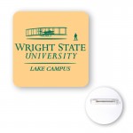 Custom Imprinted Square Shape Plastic Button w/Rounded Corners (2")