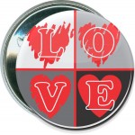 Valentine's Day - Love - 2 1/4 Inch Round Button with Logo