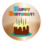 Logo Printed 2" Stock Celluloid "Happy Birthday!" Button