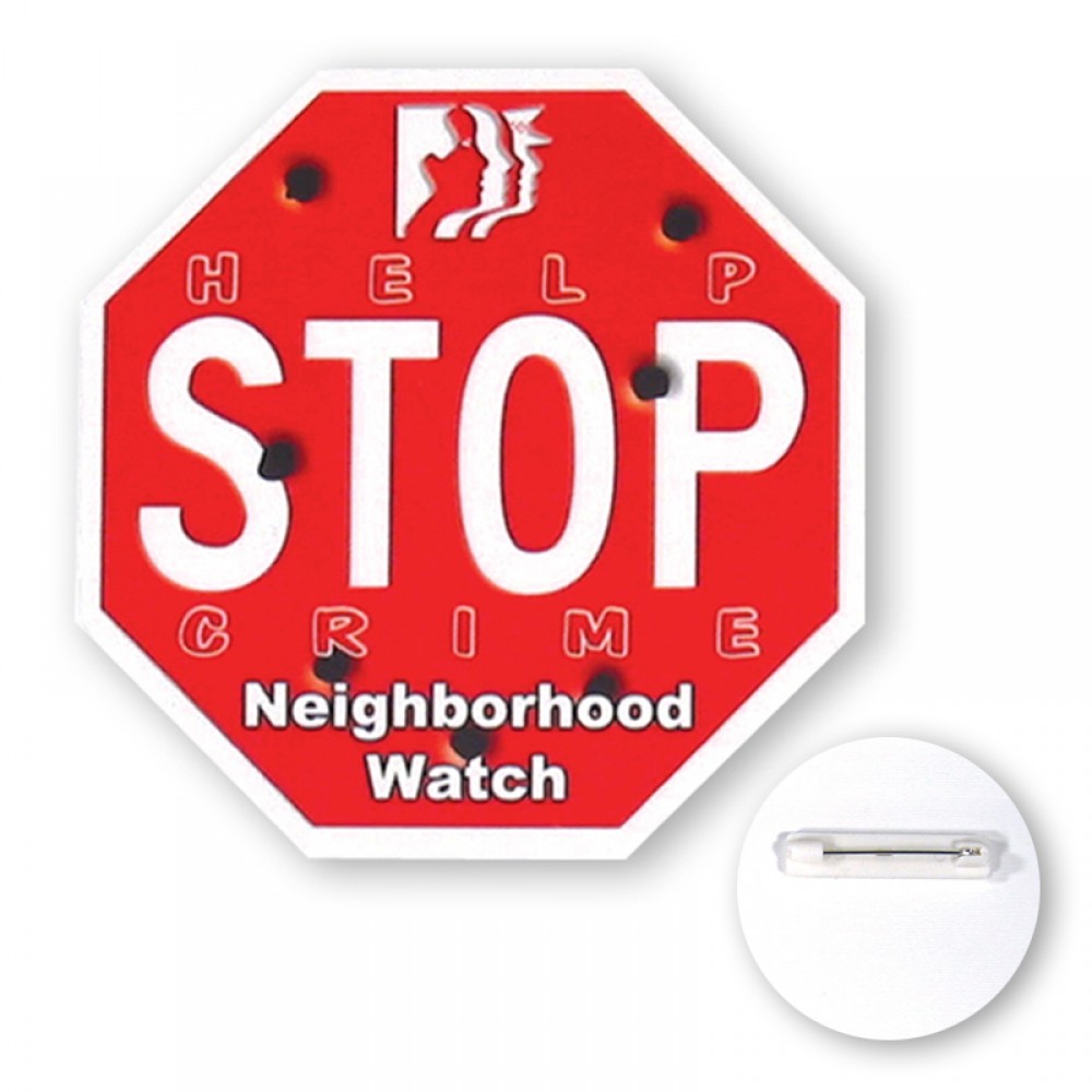Octagon Shape Plastic Button (3") Logo Printed Octagon Shape Plastic Button (3") Logo Printed