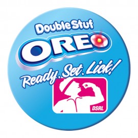 Personalized 6" Round Full Color Flashing Blinking Button  Personalized 6" Round Full Color Flashing Blinking Button