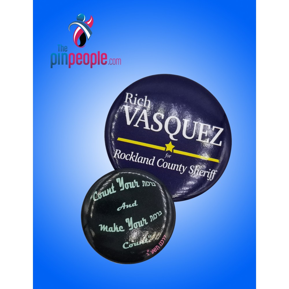 3 1/4'' Campaign Button with Logo