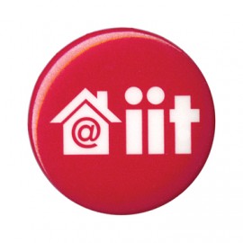 Promotional Round Two Piece Celluloid Lock Pin Button (1")