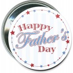 Fathers Day - Happy Fathers Day Stars - 2 1/4 Inch Round Button with Logo