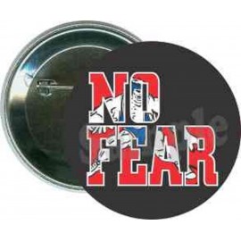 Logo Branded Wrestling - No Fear - 2 1/4 Inch Round Button  Logo Branded Wrestling - No Fear - 2 1/4 Inch Round Button