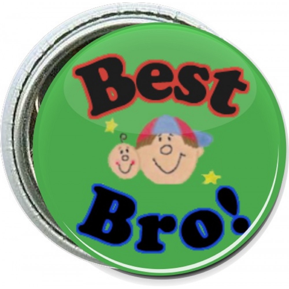 Kids - Best Bro - 1 Inch Round Button with Logo