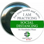 Event - Social Distancing, COVID-19, Coronavirus - 3 Inch Round Button with Logo