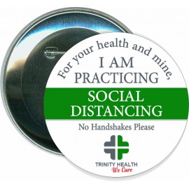 Event - Social Distancing, COVID-19, Coronavirus - 3 Inch Round Button with Logo  Event - Social Distancing, COVID-19, Coronavirus - 3 Inch Round Button with Logo