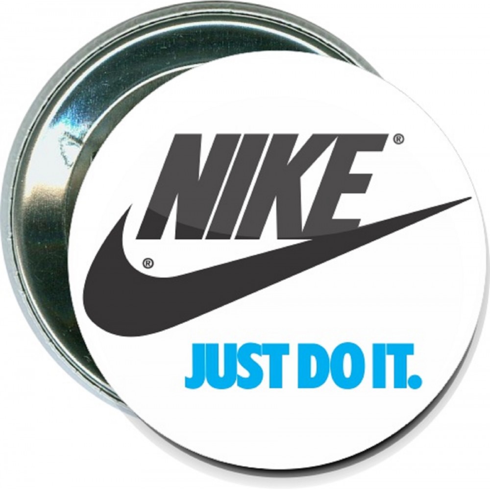Logo Branded Business - Nike, Just do it - 2 1/4 Inch Round Button