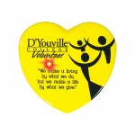 2.25" Heart Shape Full Color Flashing Blinking Button Logo Printed