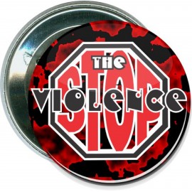 Promotional Awareness - Stop the Violence - 2 1/4 Inch Round Button  Promotional Awareness - Stop the Violence - 2 1/4 Inch Round Button