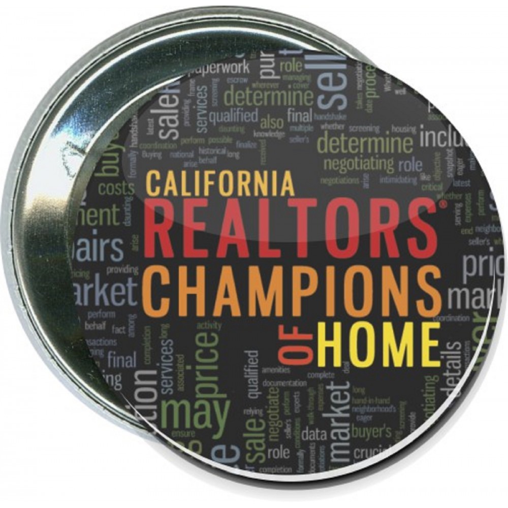 Personalized Business - California Realtors, Champions of Home - 2 1/4 Inch Round Button