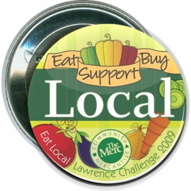 Customized Event - Eat, Buy, Support Local - 2 1/4 Inch Round Button