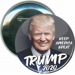 Logo Branded Political - Trump 2020, Keep America Great - 3 Inch Round Button