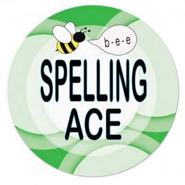 Personalized 1" Stock Celluloid "Spelling Ace" Button