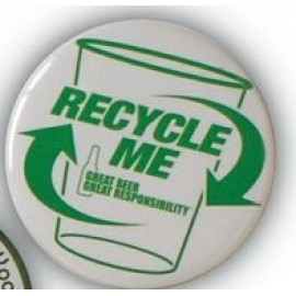 Round Two Piece Celluloid Button (3 1/2") with Logo