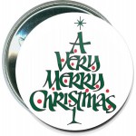 Christmas - A Very Merry Christmas - 2 1/4 Inch Round Button with Logo