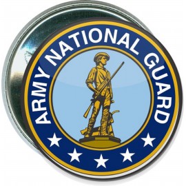 Military - Army National Guard - 2 1/4 Inch Round Button with Logo  Military - Army National Guard - 2 1/4 Inch Round Button with Logo