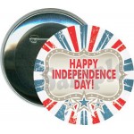 Customized Independence - Happy Independence Day, Stars - 3 Inch Round Button