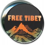 Causes - Free Tibet - 3 Inch Round Button with Logo