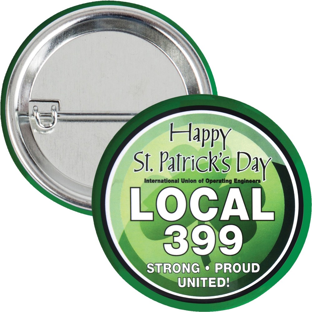 2-1/4" Round Safety Pin Button with Logo