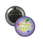 Custom Imprinted Happy Birthday Balloon Button (2-1/4")