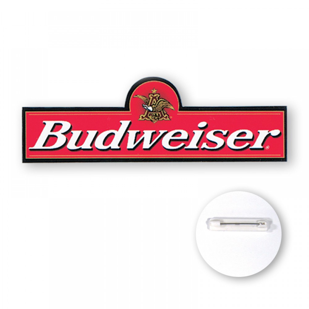 Logo Printed Custom Polystyrene Plastic Button (5-5.9 Sq. In.) Logo Printed Custom Polystyrene Plastic Button (5-5.9 Sq. In.)