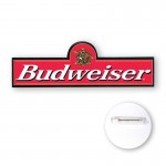 Logo Printed Custom Polystyrene Plastic Button (5-5.9 Sq. In.)