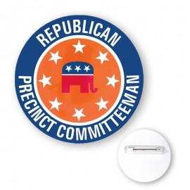 Logo Branded 2 1/2" Round Shape Chipboard Full Color Button  Logo Branded 2 1/2" Round Shape Chipboard Full Color Button