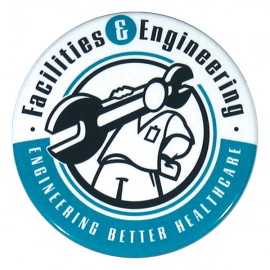 Promotional 2 1/2" Round Button 1-Piece w/Safety Pin  Promotional 2 1/2" Round Button 1-Piece w/Safety Pin