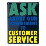 Logo Printed 2" X 1 1/2" Rectangle Button w/Safety Pin