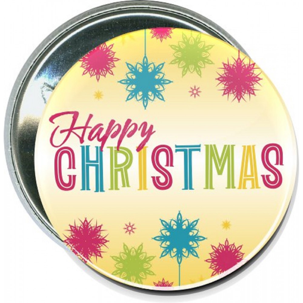 Promotional Christmas - Happy Christmas - 2 1/4 Inch Round Button