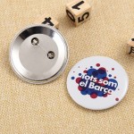 Round Button With Safety Pin-back with Logo
