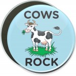 Social Groups - Cows Rock - 6 Inch Round Button with Logo