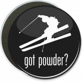 Social Groups - Skiing, Got Powder? - 6 Inch Round Button with Logo  Social Groups - Skiing, Got Powder? - 6 Inch Round Button with Logo
