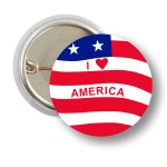Promotional 1" Round I Heart American Stock Button