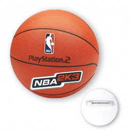 2 1/2" Round Plastic Full Color Button with Logo