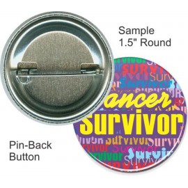 Custom Buttons - 1 1/2 Inch Round, Pin-back with Logo