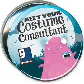 Promotional Halloween - Goodwill, Meet Your Costume Consultant - 3 Inch Round Button  Promotional Halloween - Goodwill, Meet Your Costume Consultant - 3 Inch Round Button