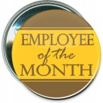 Customized Award - Employee of the Month - 2 1/4 Inch Round Button