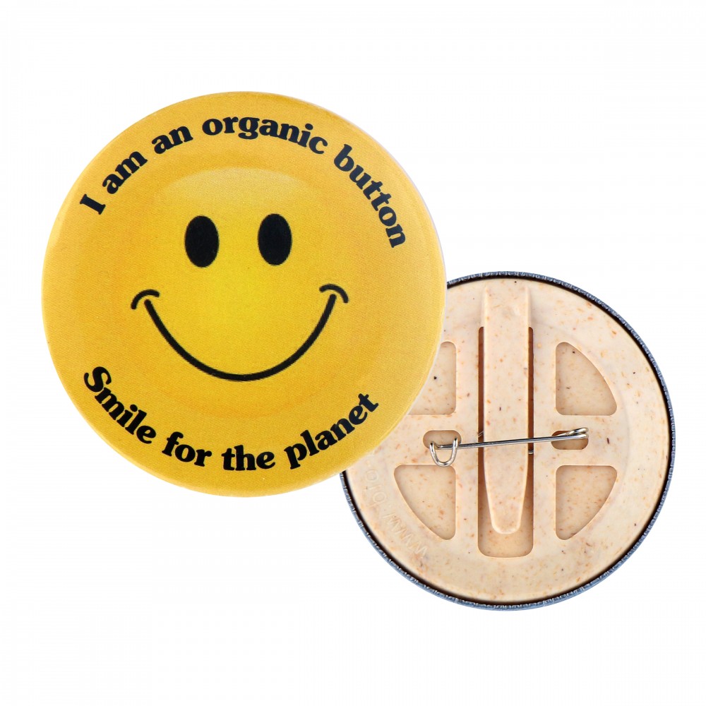 Branded Biodegradable Button - 2.25" Round Branded Biodegradable Button - 2.25" Round