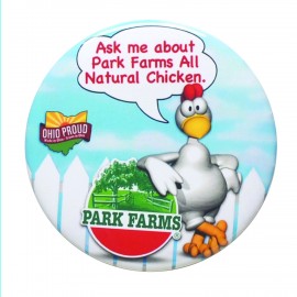 Custom 3" Round Celluloid Button (4 Color Imprint)