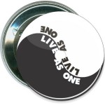 Logo Branded Causes - Live as One - 2 1/4 Inch Round Button