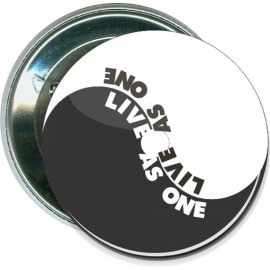 Logo Branded Causes - Live as One - 2 1/4 Inch Round Button  Logo Branded Causes - Live as One - 2 1/4 Inch Round Button