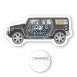 Custom Polystyrene Plastic Button- Poly (11 to 11.9 Sq. In.) Personalized