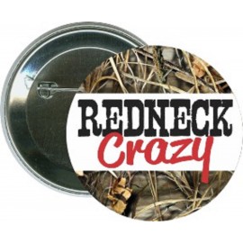 Social Groups - Redneck Crazy - 2 1/4 Inch Round Button with Logo  Social Groups - Redneck Crazy - 2 1/4 Inch Round Button with Logo